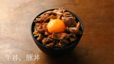 【レシピ】牛丼、豚丼の作り方